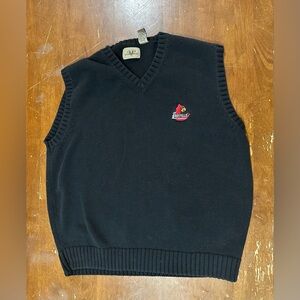 Vesi Sportswear Men's Black Louisville Cardinals V-Neck Sweater Vest